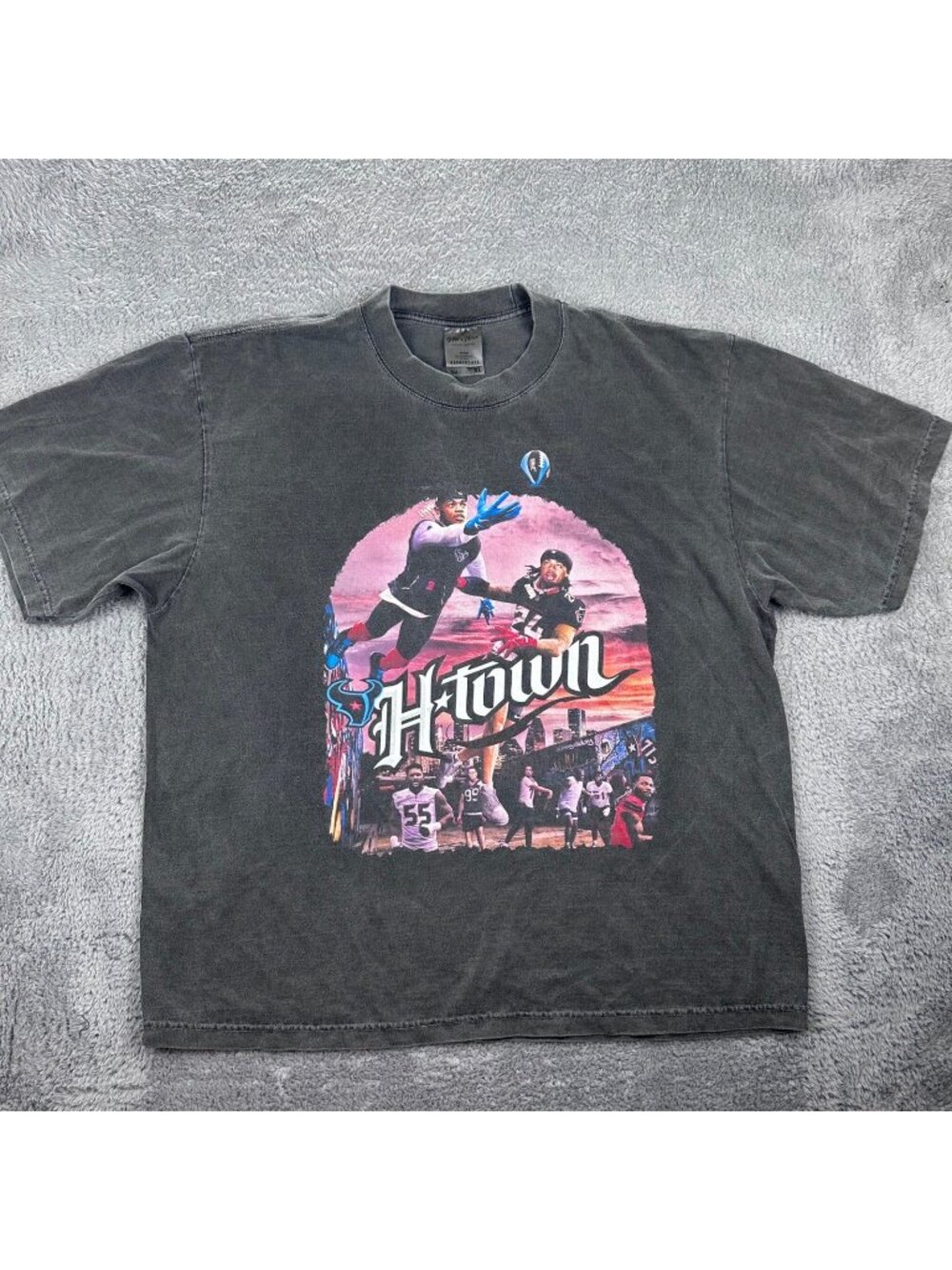 Shaka Wear T-Shirt Mens XL Black Houston Texans H-Town Heavyweight Graphic Tee